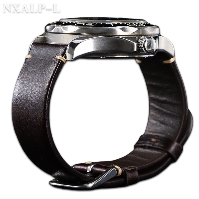 Omega Watches Smartwatch - Vintage Oil Wax Leather Watch Band