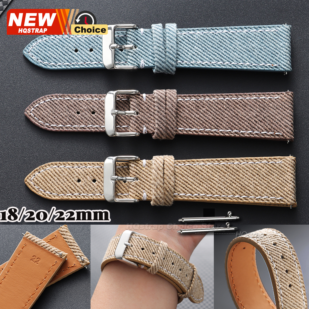 Smartwatch Samsung Watches For Women - Nylon Denim Fabric Watch Strap 18mm