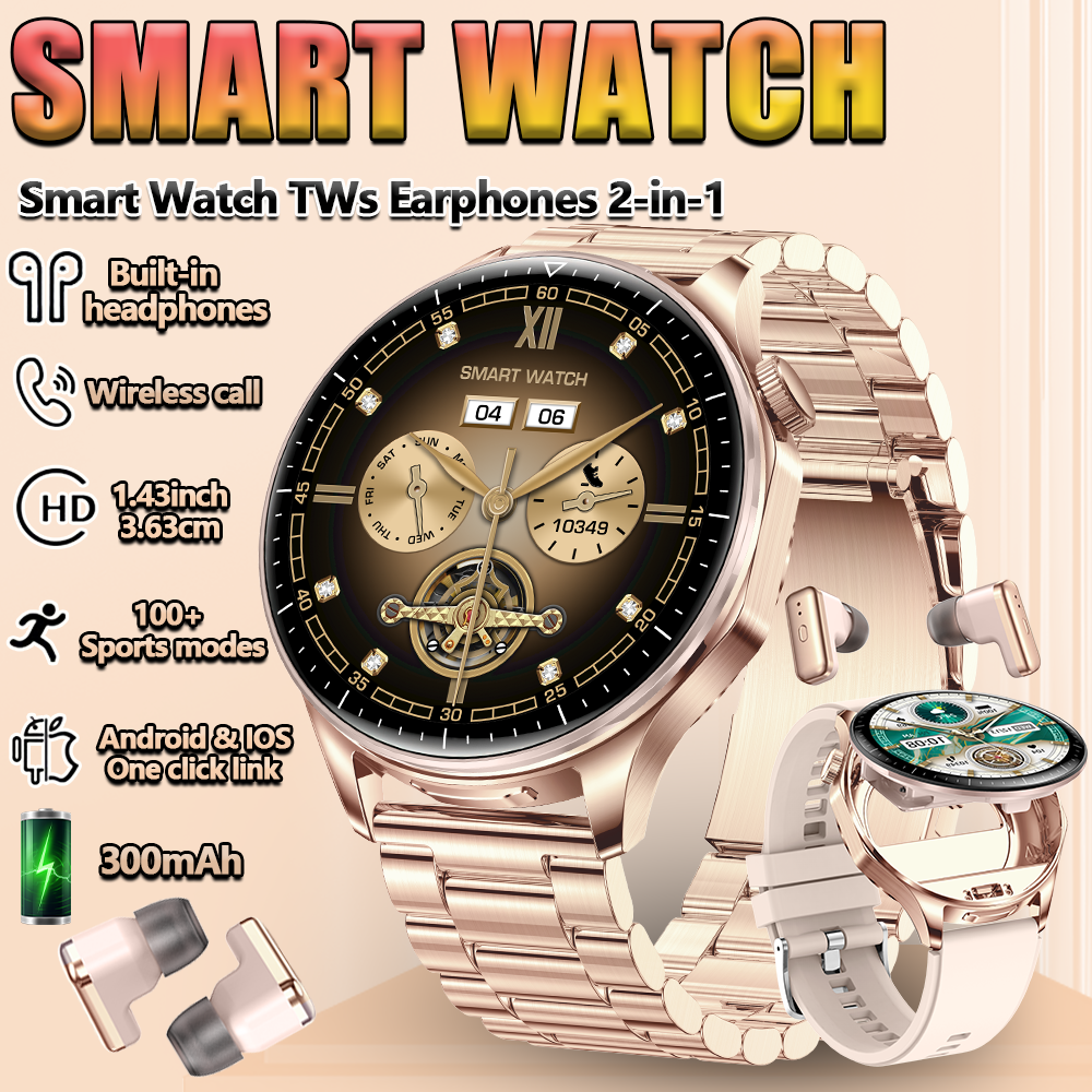 Smartwatch Noise Watches For Men - 2 In 1 TWS Headset Smart