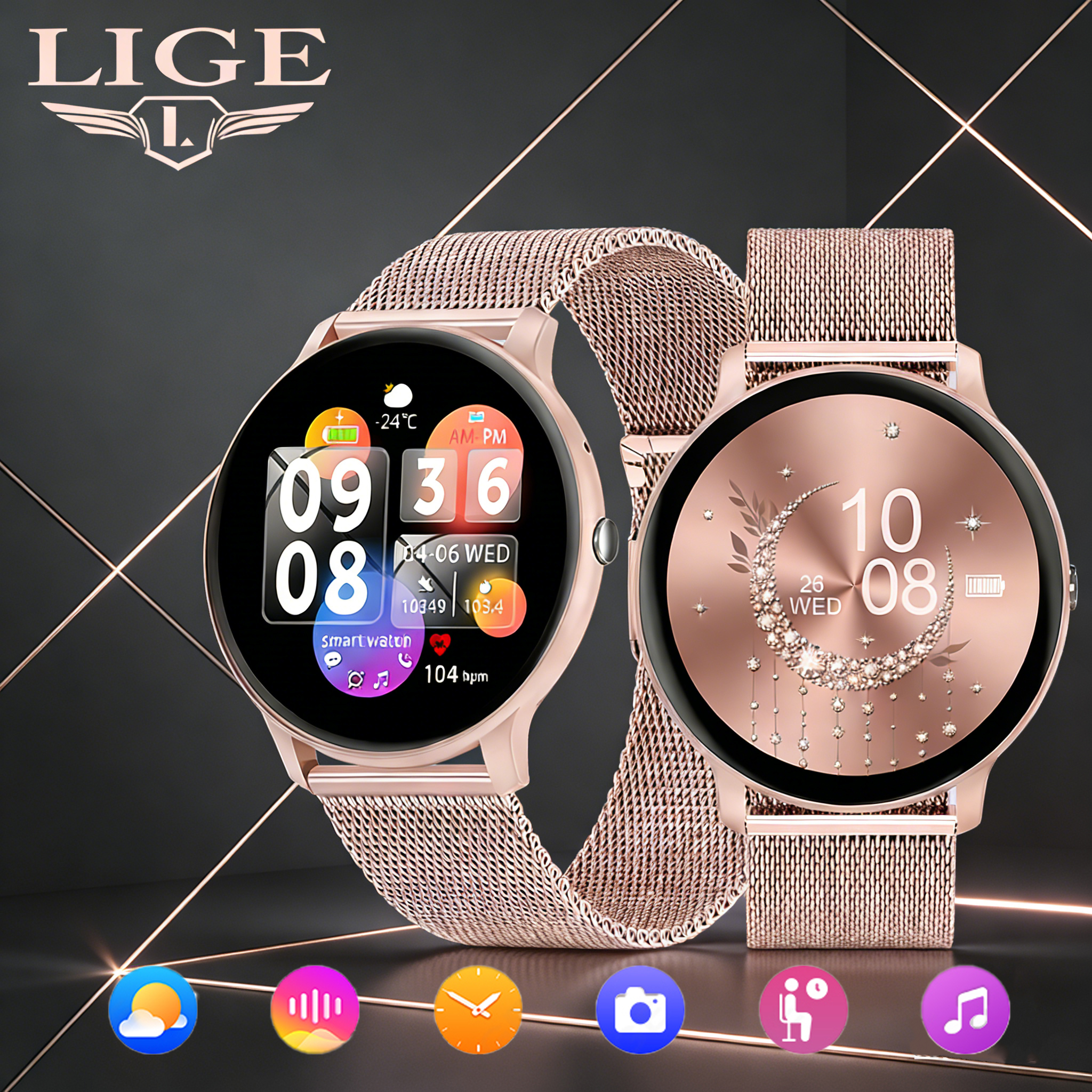 Smartwatch Latest Watches For Women - LIGE 2026 Sports Fitness Watches Women