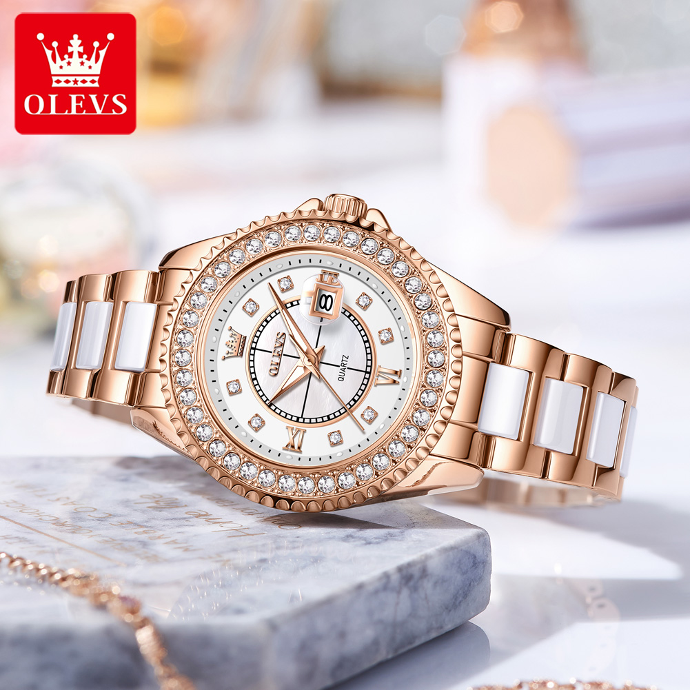 OLEVS 3685 Luxury Women's Watc - مراجعة Watch Bezel Insert وسعره