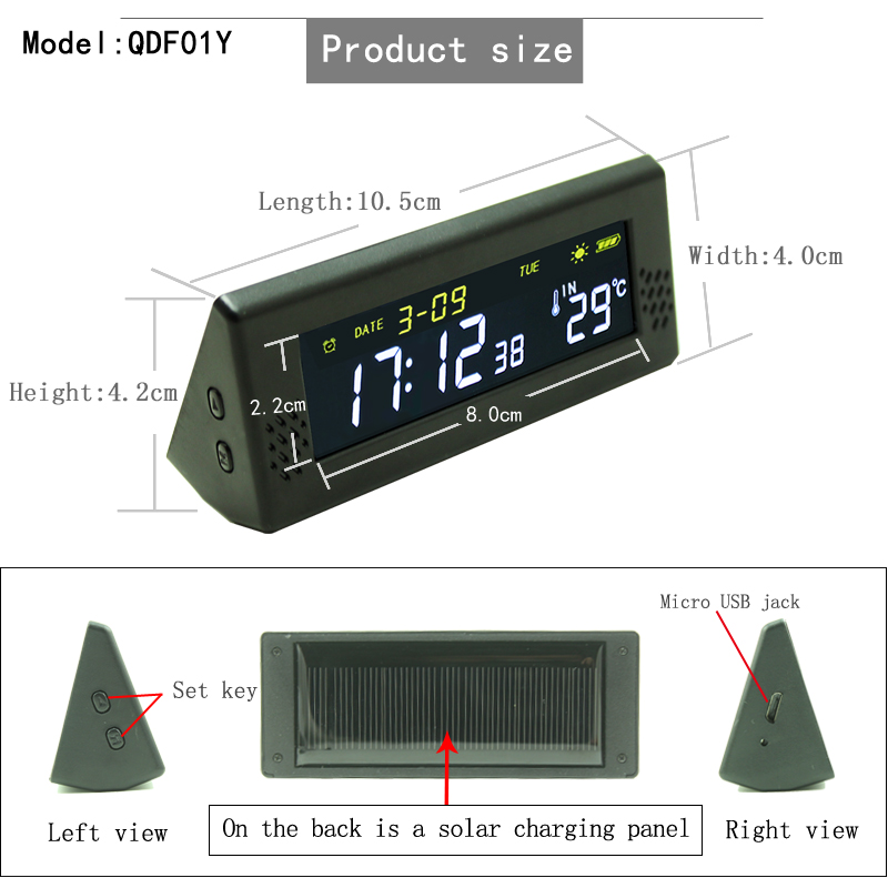 Solar Windshield Car Digital C - مراجعة Smartwatch Watches Digital وسعره