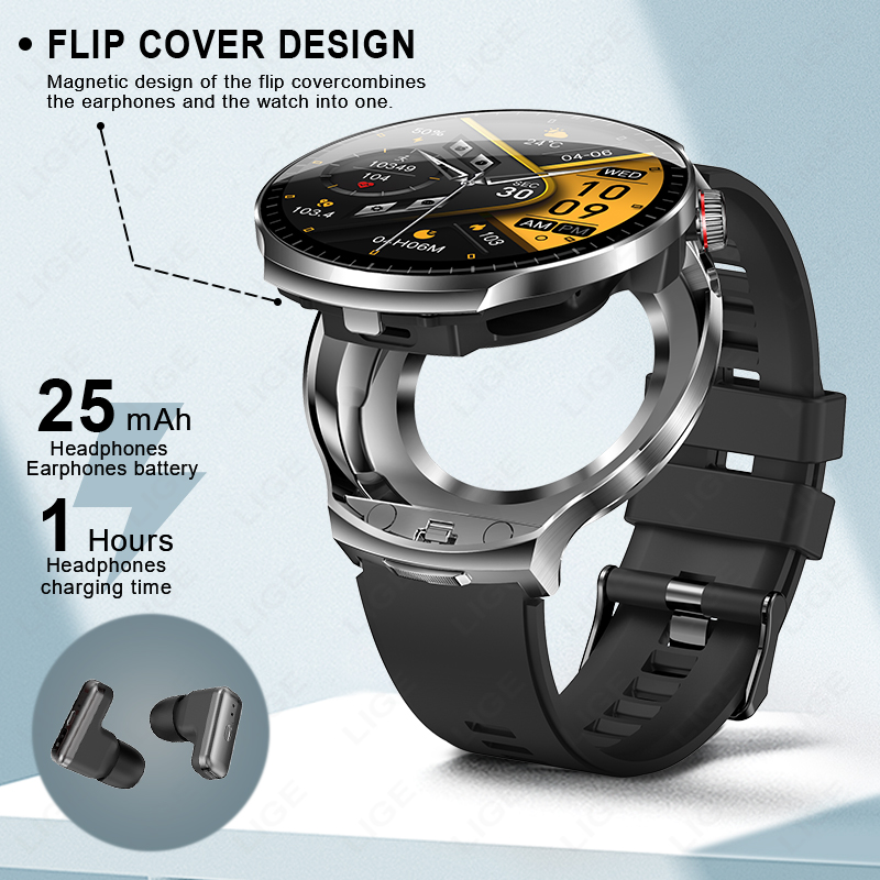 LIGE Men Smart Watch BT Call W - مراجعة Smartwatch Noise Watches For Men وسعره