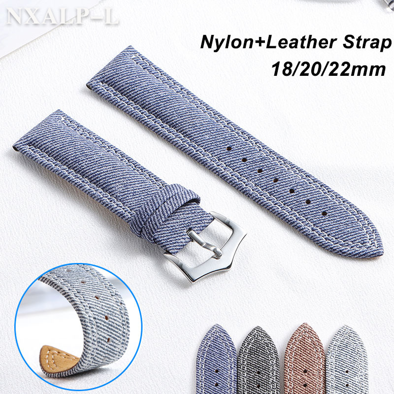 Denim Canvas Nylon Watch Strap - مراجعة Omega Watches Smartwatch وسعره