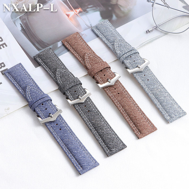 Denim Canvas Nylon Watch Strap - مراجعة Omega Watches Smartwatch وسعره