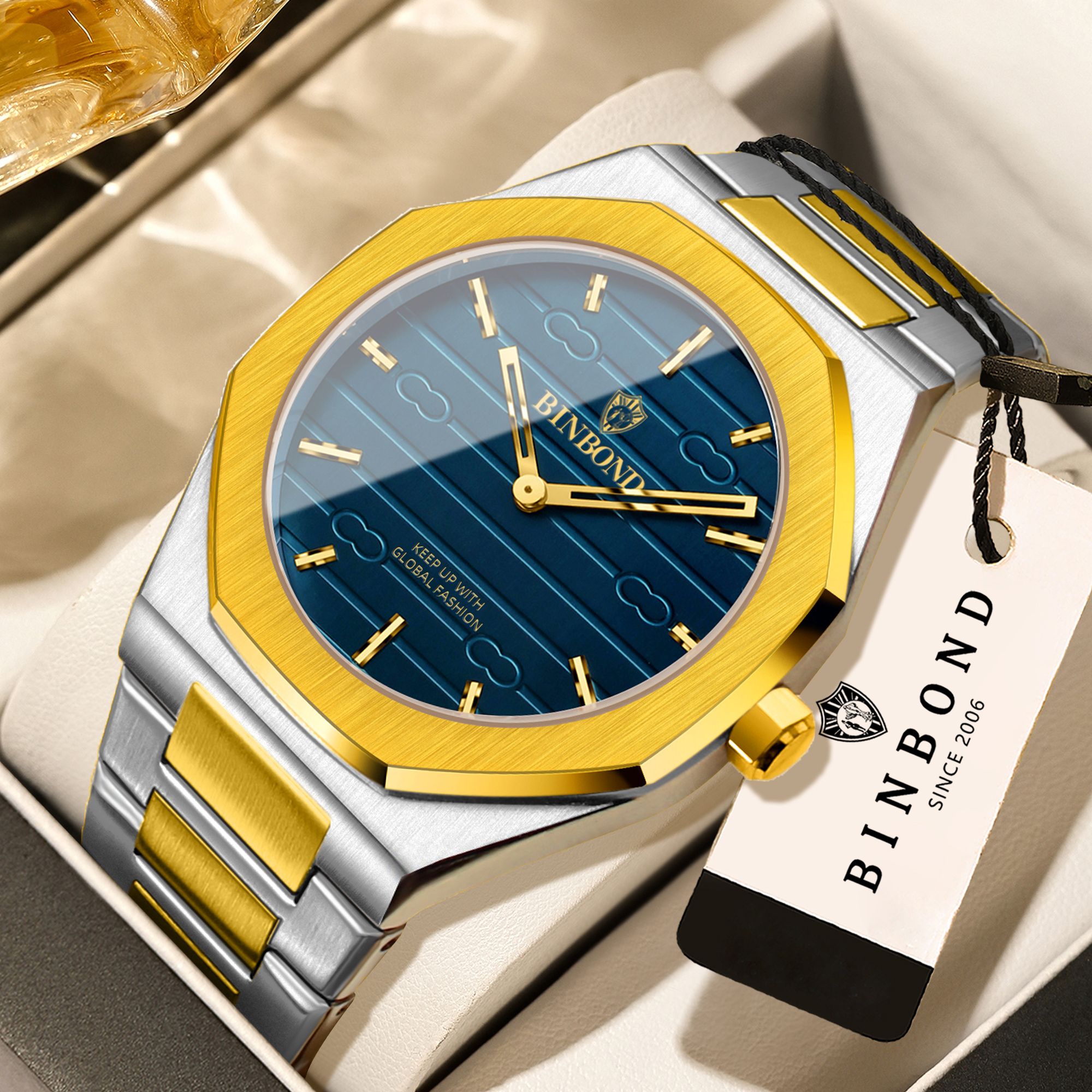 BINBOND Luxury vintage quartz  - مراجعة Smartwatch Vintage Watches For Men وسعره