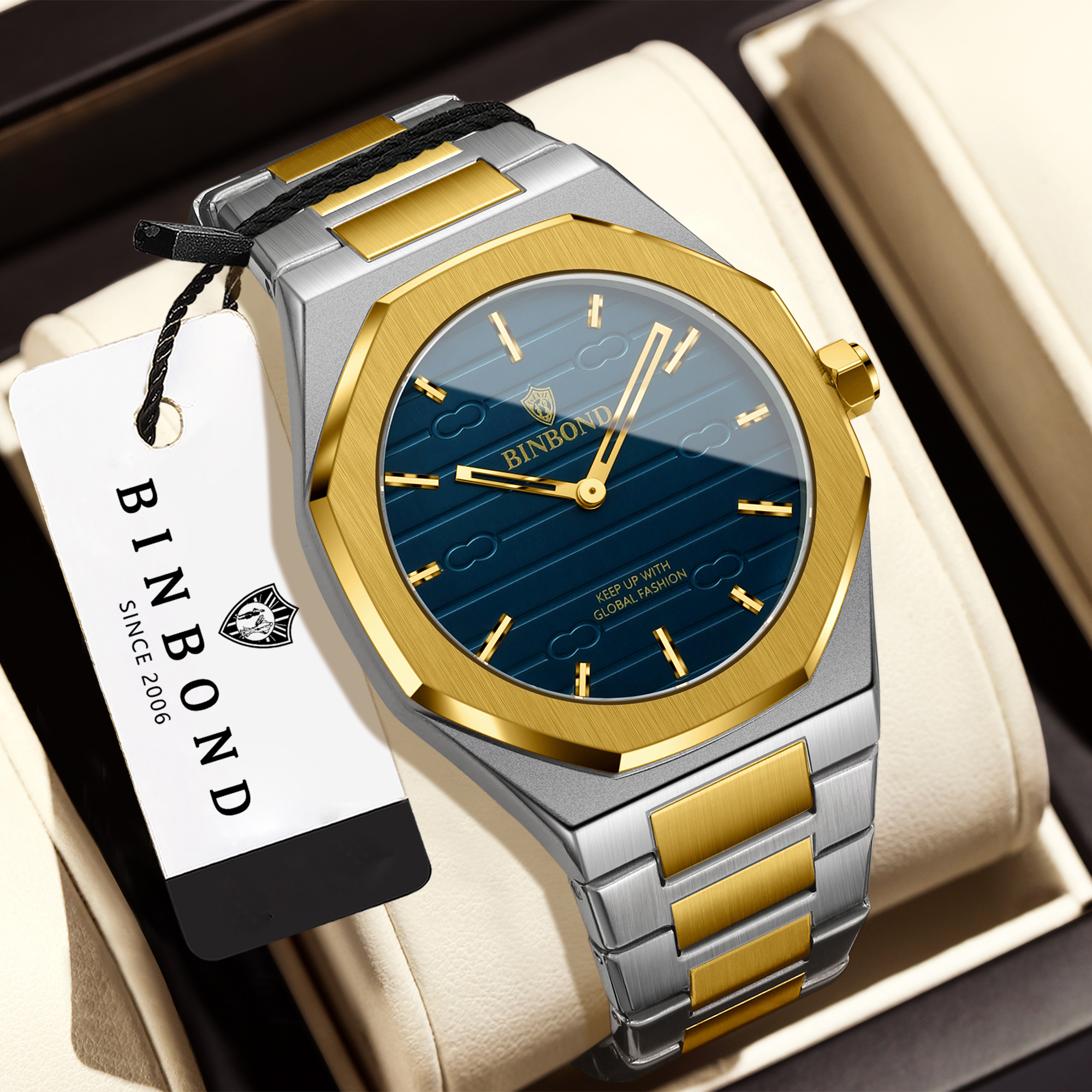 BINBOND Luxury vintage quartz  - مراجعة Smartwatch Vintage Watches For Men وسعره