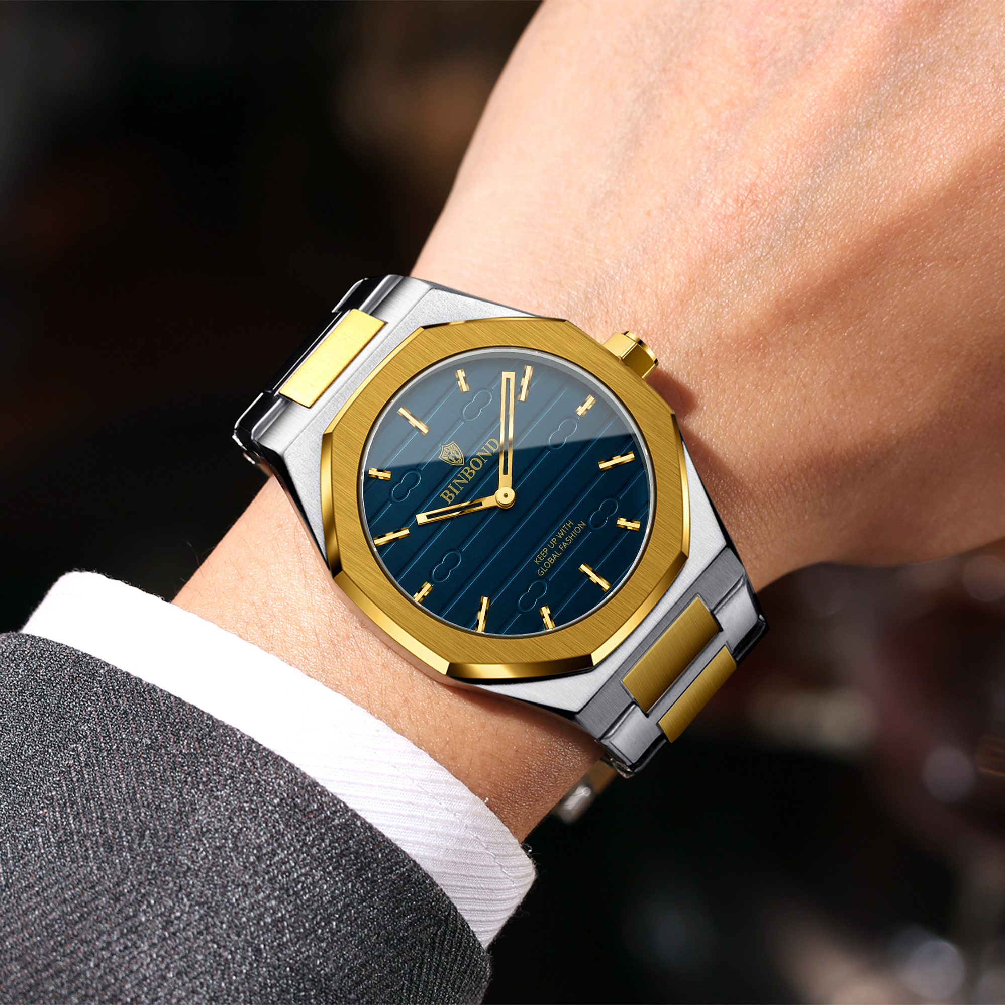 BINBOND Luxury vintage quartz  - مراجعة Smartwatch Vintage Watches For Men وسعره