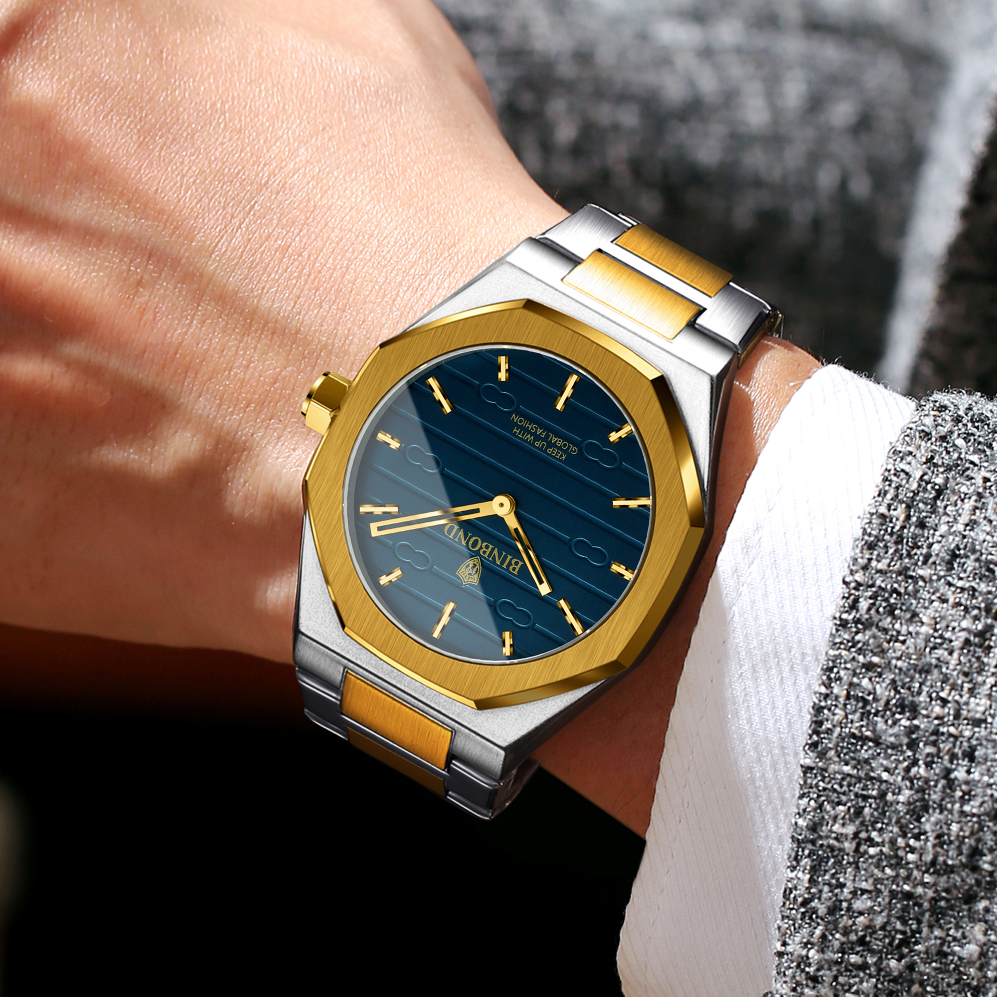 BINBOND Luxury vintage quartz  - مراجعة Smartwatch Vintage Watches For Men وسعره