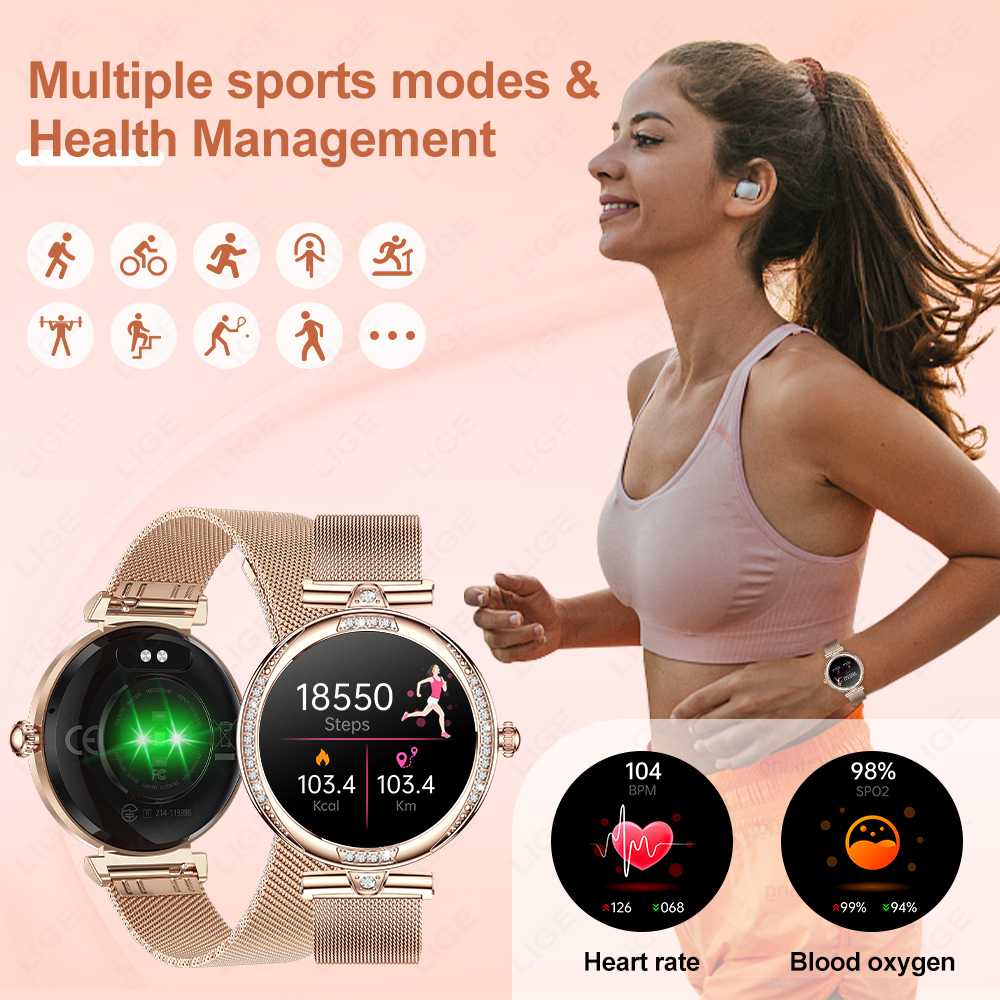 LIGE Fashion Woman Smartwatch  - مراجعة Smartwatch Latest Watches For Women وسعره