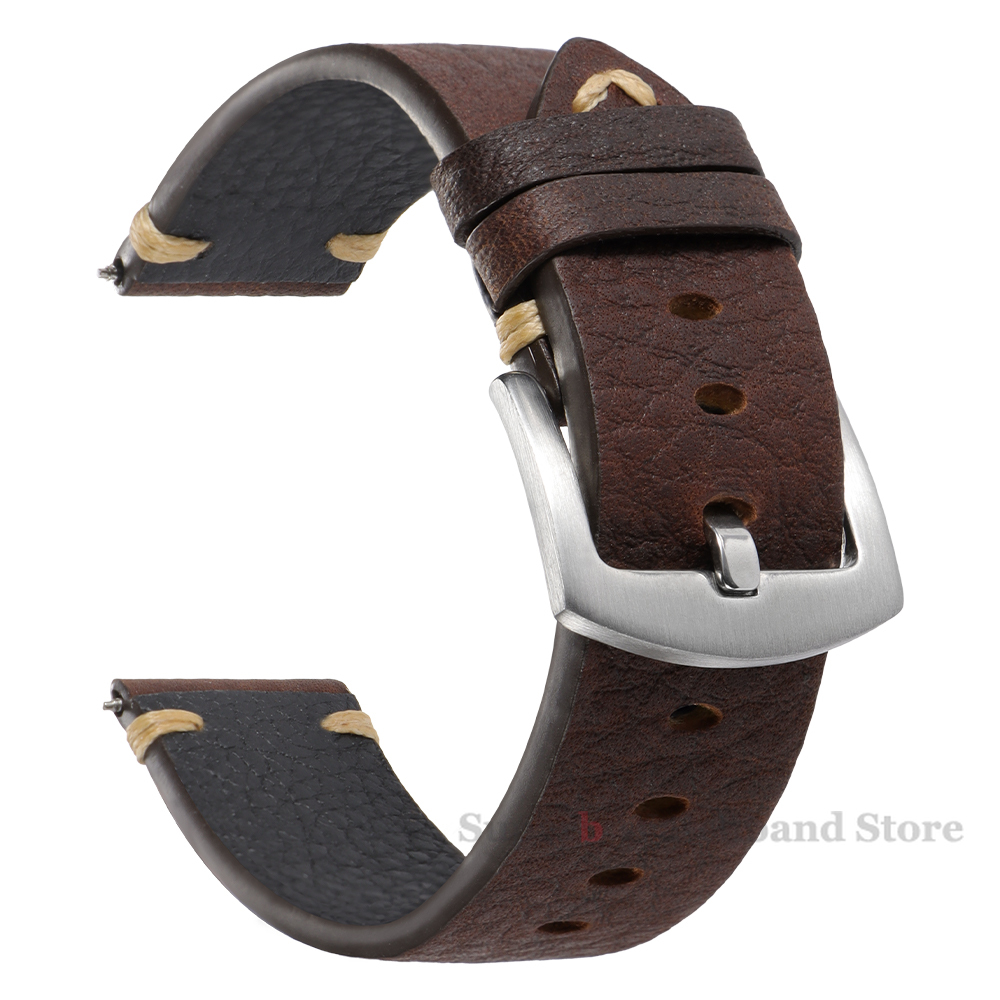 Genuine Leather Straps For Wat - مراجعة Smartwatch Vintage Watches For Men وسعره