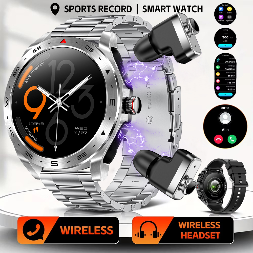 LIGE TWS Earbuds Bluetooth Hea - مراجعة Smartwatch Noise Watches For Men وسعره