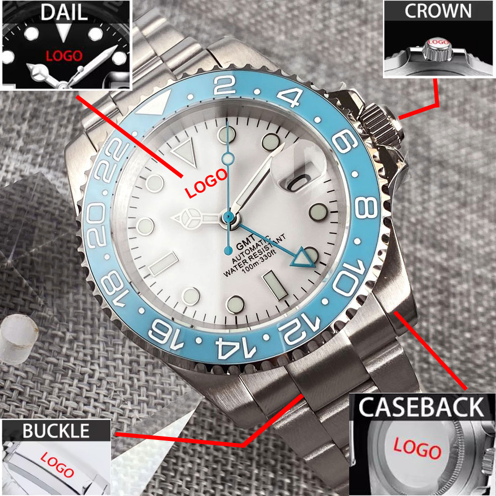 Customized 40mm Ice Blue Dial  - مراجعة Waterproof Diving Watch وسعره