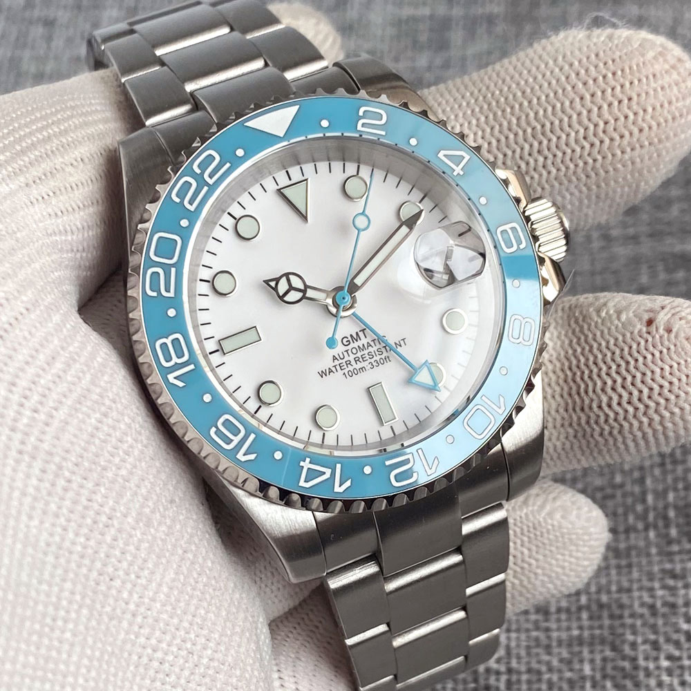 Customized 40mm Ice Blue Dial  - مراجعة Waterproof Diving Watch وسعره