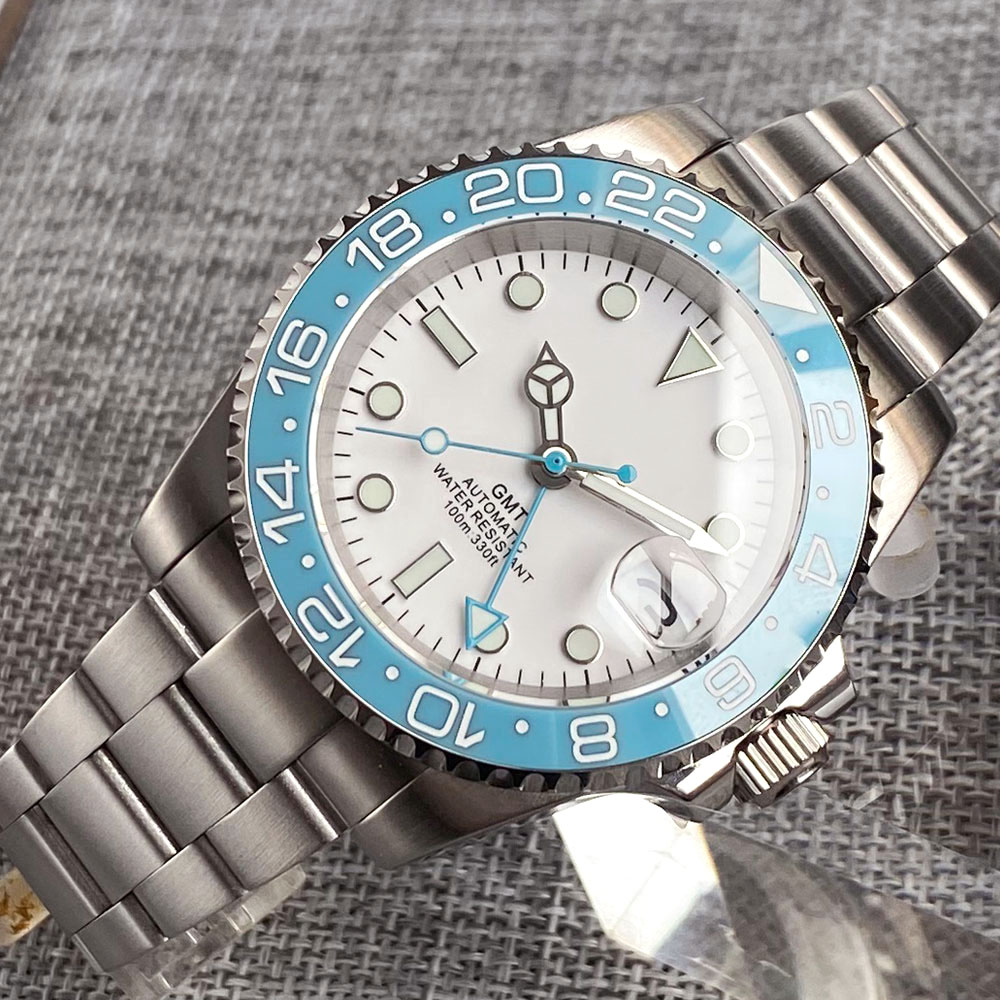 Customized 40mm Ice Blue Dial  - مراجعة Waterproof Diving Watch وسعره