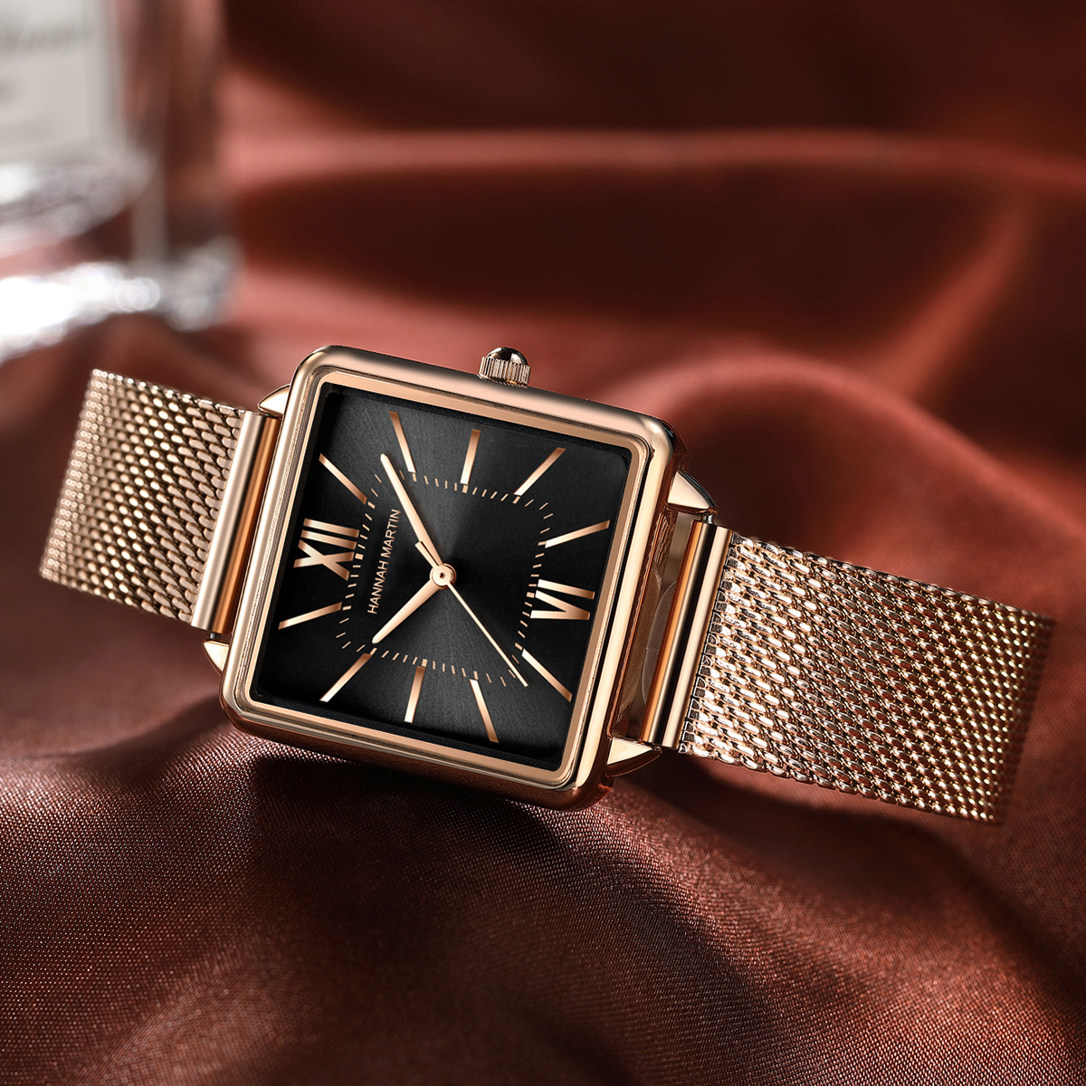 Ladies Square High Quality Sta - مراجعة Mesh Stainless Strap وسعره