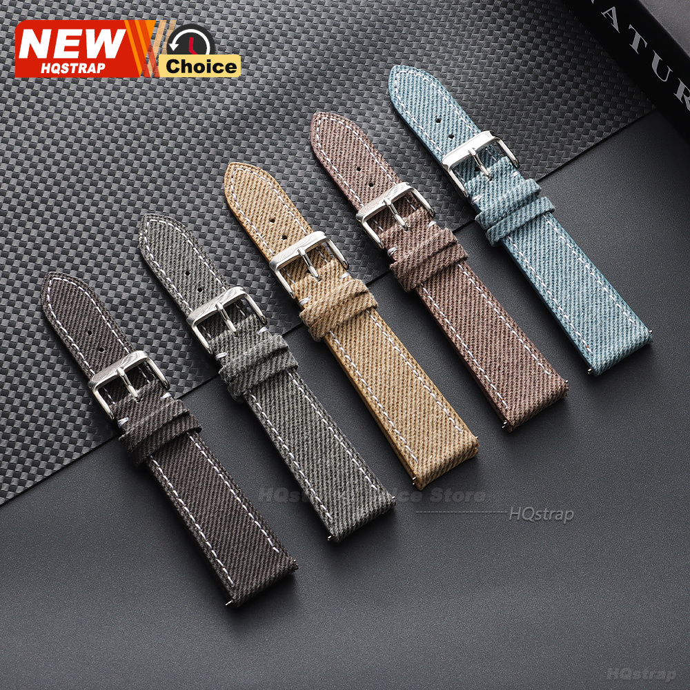 Nylon Denim Fabric Watch Strap - مراجعة Smartwatch Samsung Watches For Women وسعره