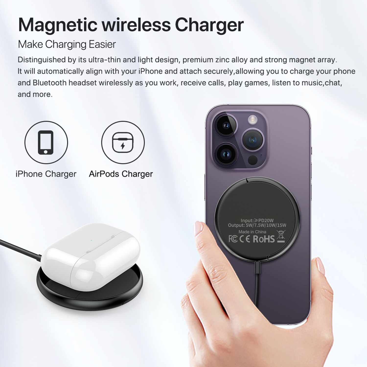 15w Maxsafe Wireless Pad Fast  - مراجعة Watch Watch Xs وسعره