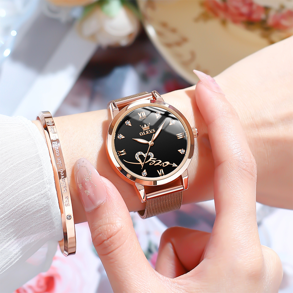 OLEVS 5530 Women's Watches Ele - مراجعة Mesh Stainless Strap وسعره