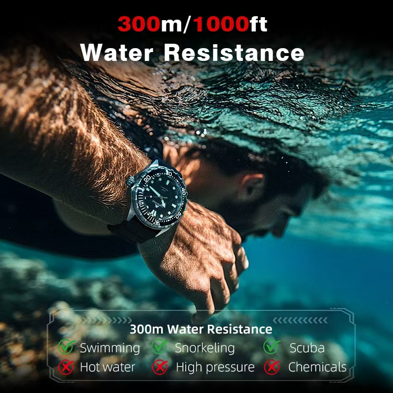 Stainless Steel Diving Watch S - مراجعة Smartwatch Ring Watches وسعره