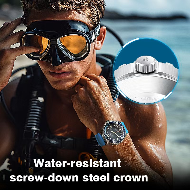Stainless Steel Diving Watch S - مراجعة Smartwatch Ring Watches وسعره