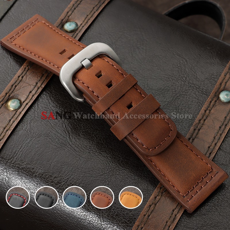 28mm Vintage Leather Watchband - مراجعة Smartwatch Vintage Watches For Men وسعره