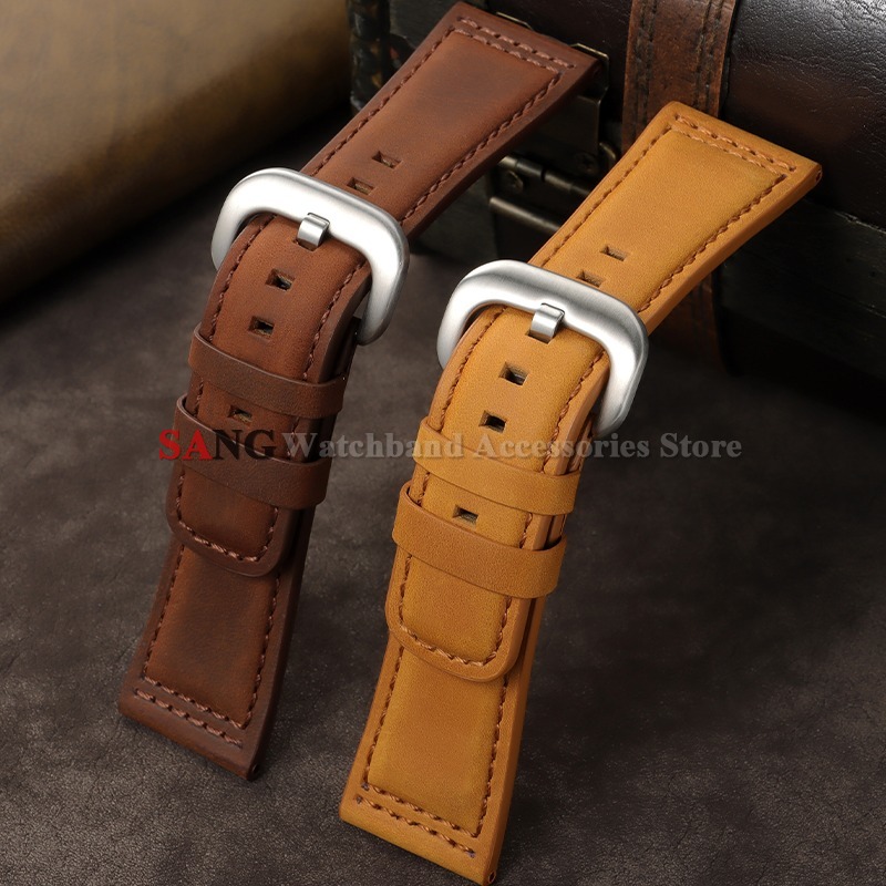 28mm Vintage Leather Watchband - مراجعة Smartwatch Vintage Watches For Men وسعره