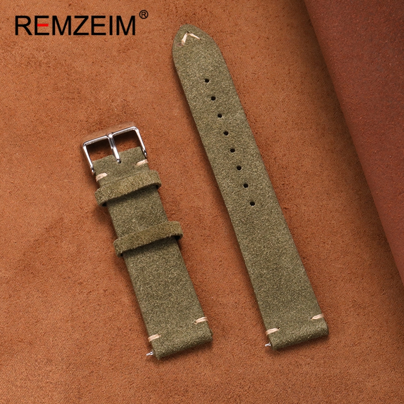 Suede Quick Release Leather Re - مراجعة Smartwatch Vintage Watches For Men وسعره