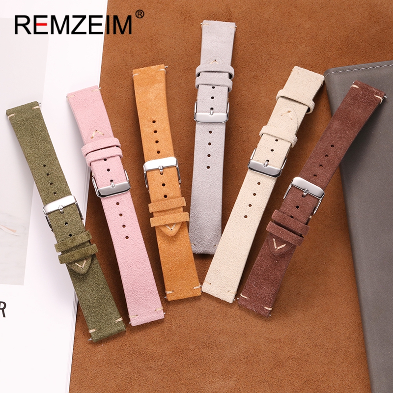 Suede Quick Release Leather Re - مراجعة Smartwatch Vintage Watches For Men وسعره