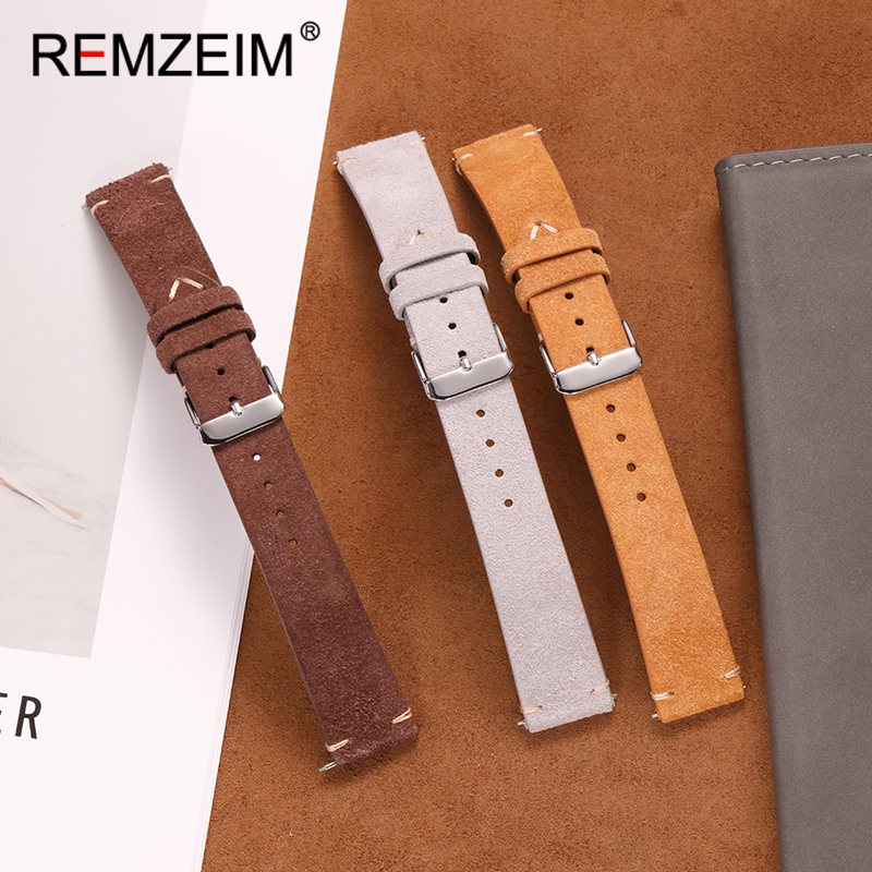Suede Quick Release Leather Re - مراجعة Smartwatch Vintage Watches For Men وسعره