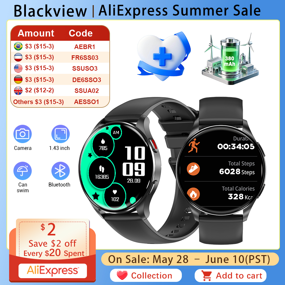 Blackview X20 Smart Watch 1.43 - مراجعة Smartwatch Latest Watches For Women وسعره