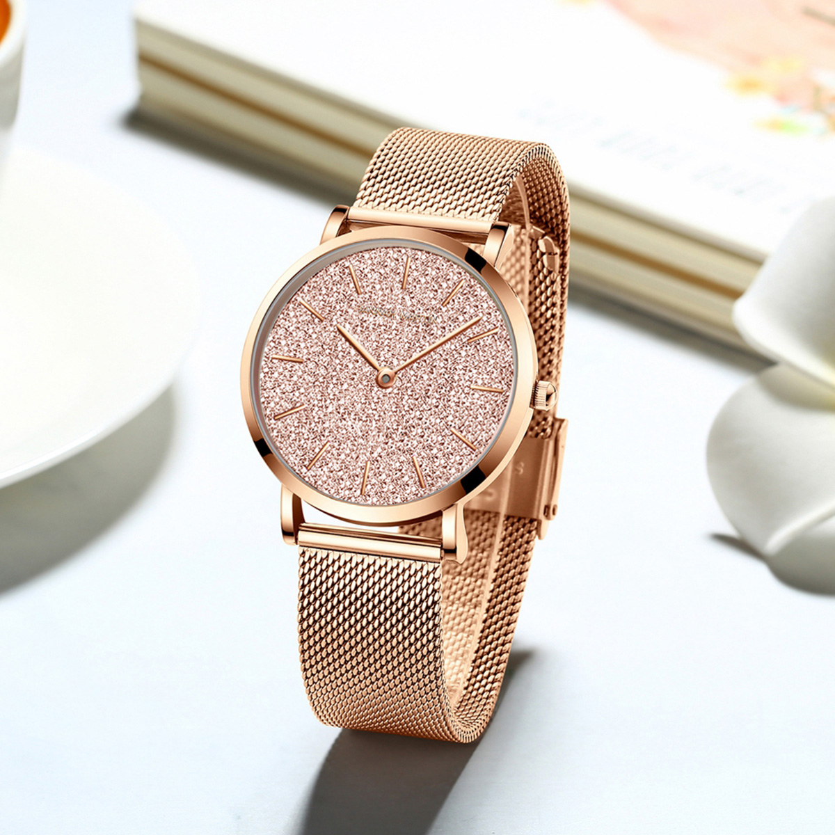 Hannah Martin Luxury Women's W - مراجعة Mesh Stainless Strap وسعره