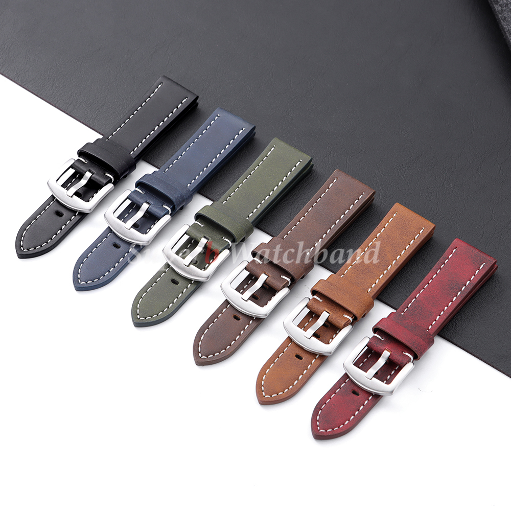 20mm 22mm PU Matte Leather Wat - مراجعة Smartwatch Vintage Watches For Men وسعره