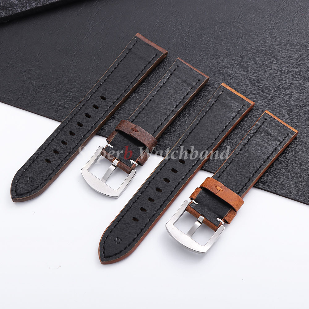 20mm 22mm PU Matte Leather Wat - مراجعة Smartwatch Vintage Watches For Men وسعره