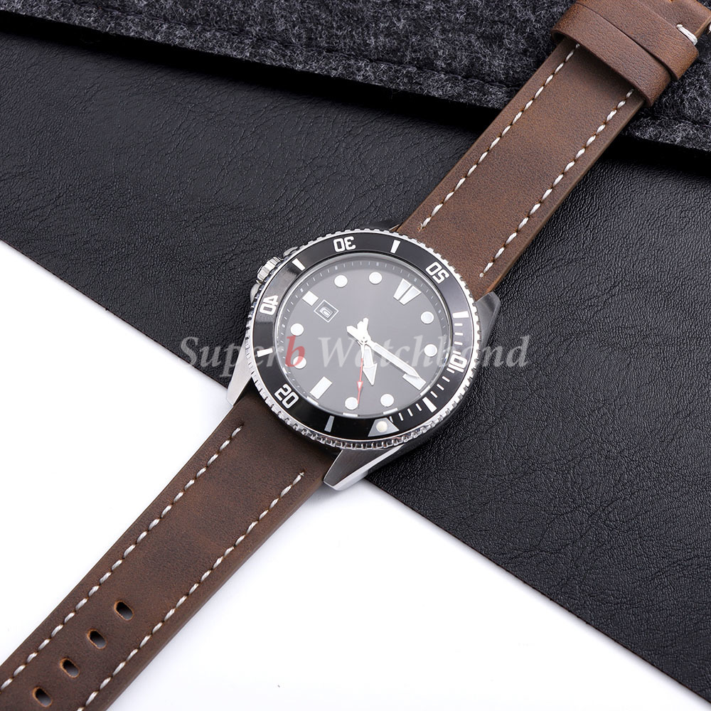 20mm 22mm PU Matte Leather Wat - مراجعة Smartwatch Vintage Watches For Men وسعره