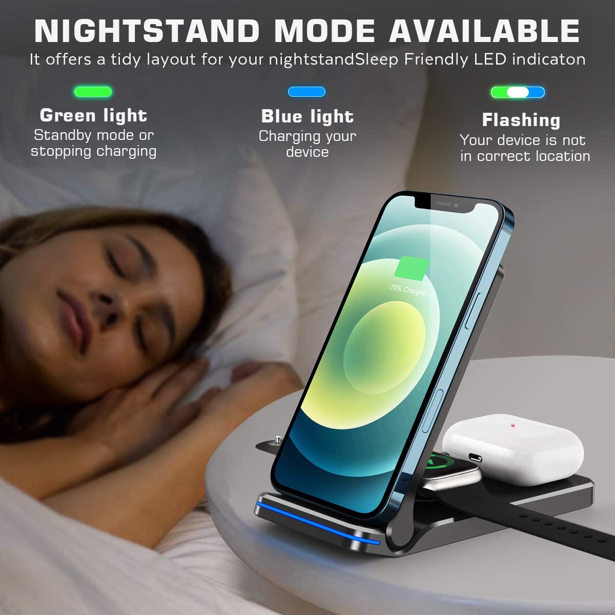 3in1 QI Foldable Wireless Char - مراجعة Watch Watch Xs وسعره