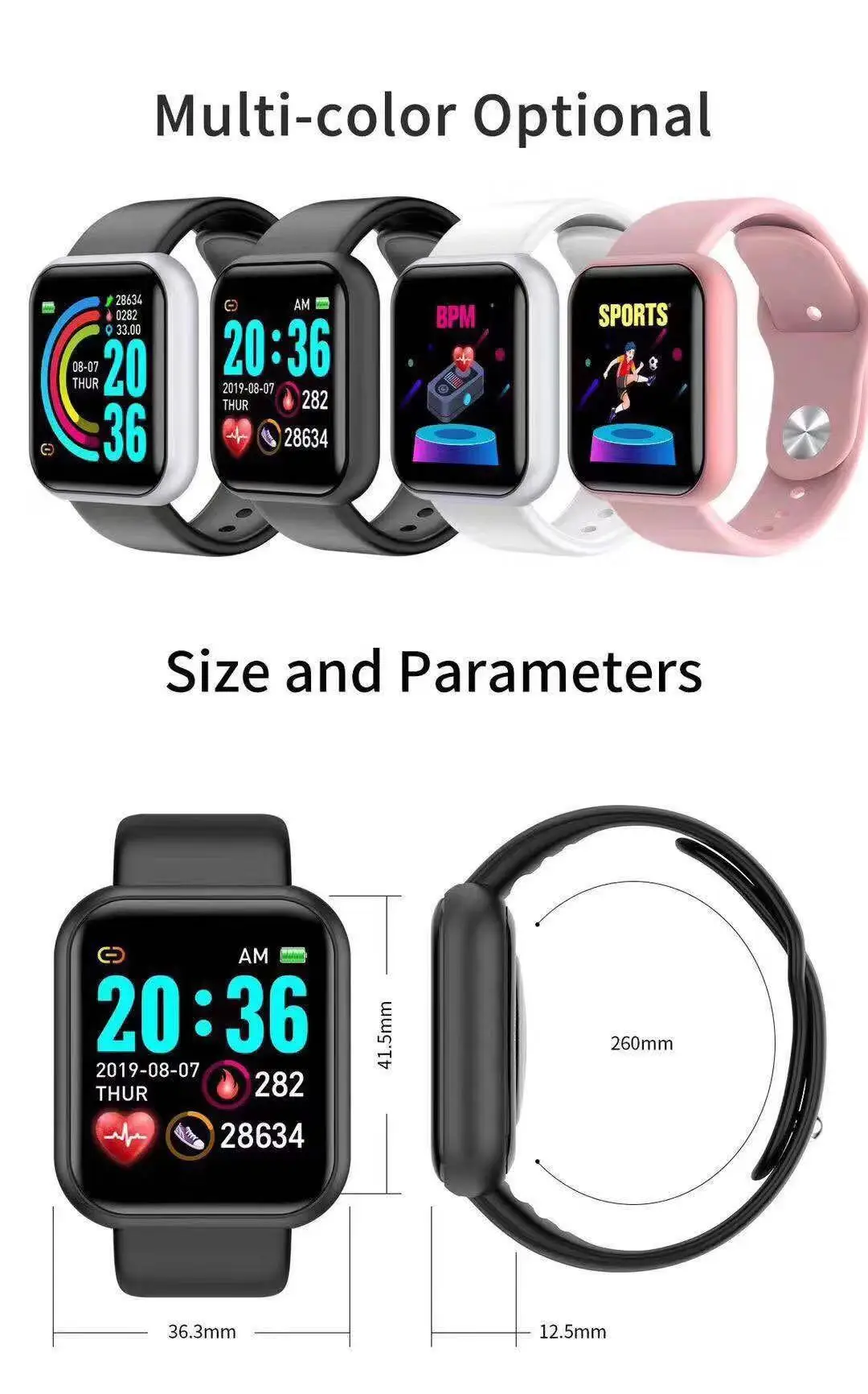 D20 Pro Smart Watch Men Y68 Sm - مراجعة Smartwatch Watches Digital وسعره