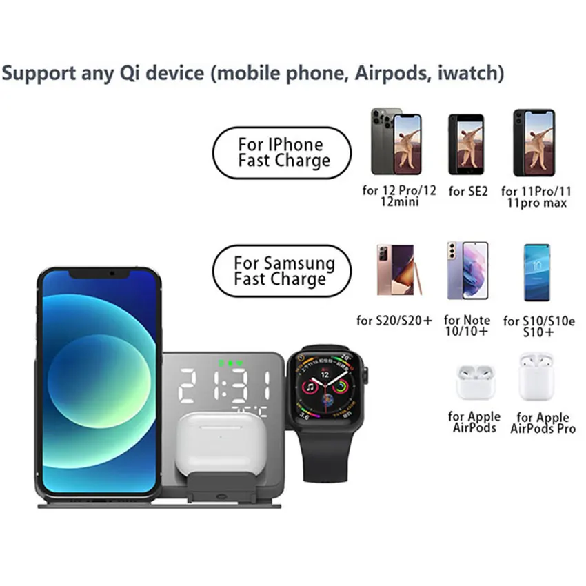Fast Wireless Charger Dock Sta - مراجعة Watch Watch Xs وسعره