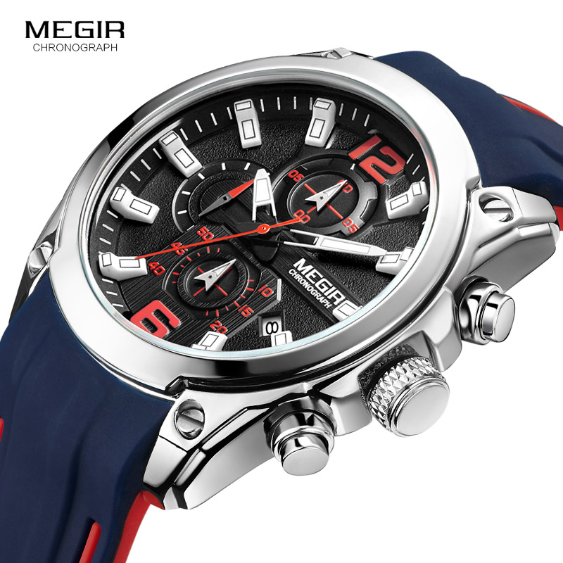 Megir Men's Chronograph Analog - مراجعة Silicone Sport Band وسعره