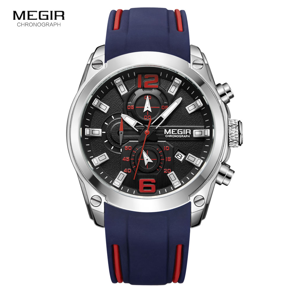 Megir Men's Chronograph Analog - مراجعة Silicone Sport Band وسعره