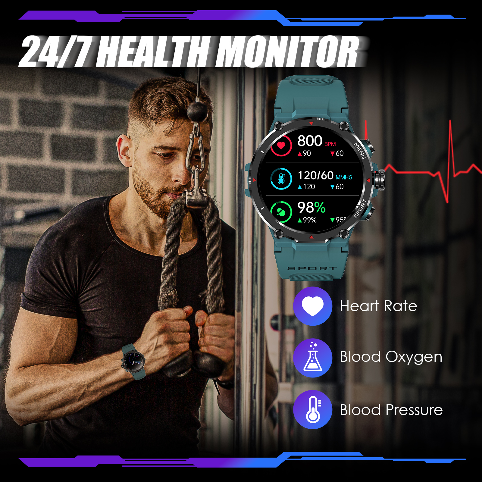 EIGIIS Military Smart Watch fo - مراجعة Smartwatch I Watches وسعره
