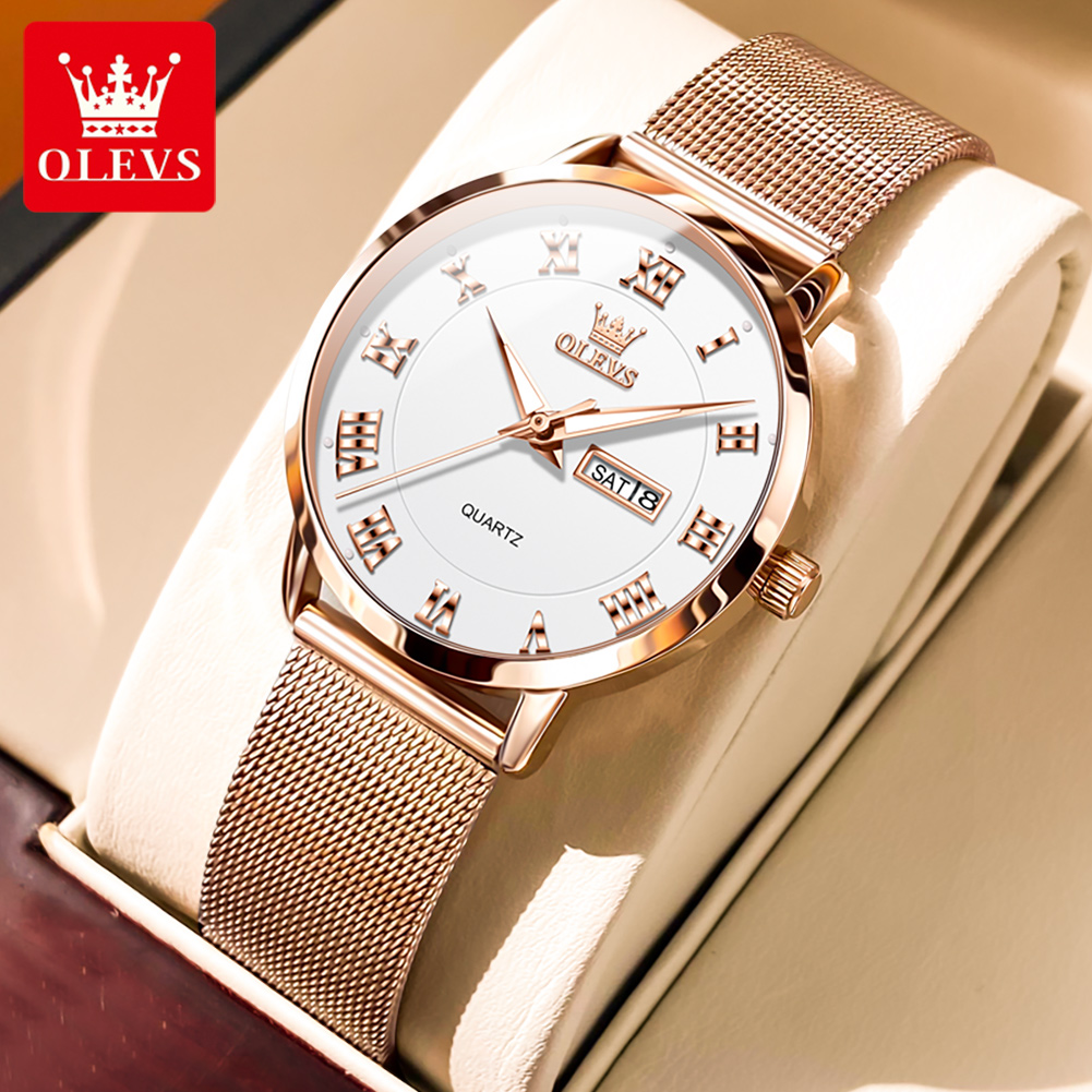 OLEVS 2920 Elegant Original Wo - مراجعة Mesh Stainless Strap وسعره