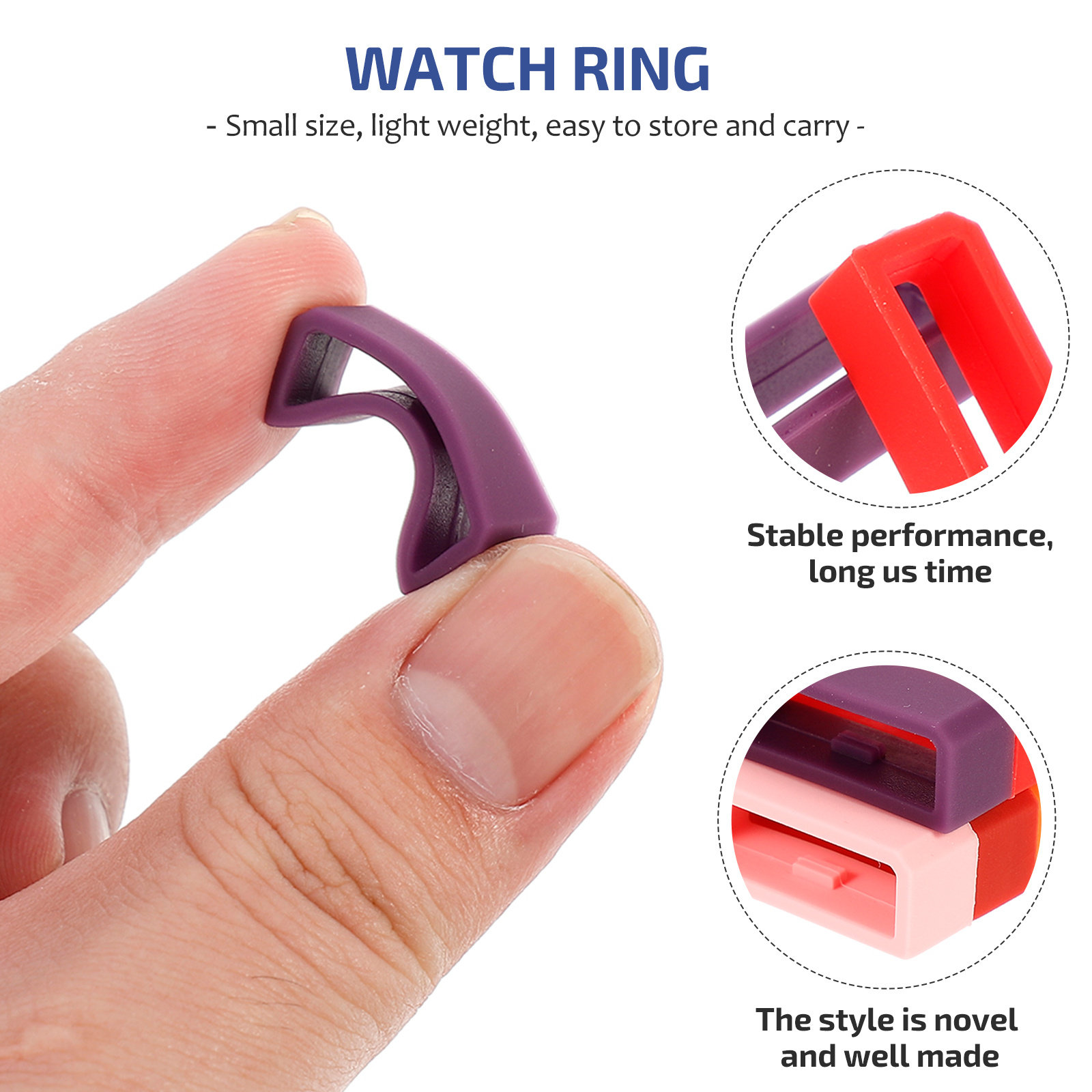10Pcs Silicone Watch Band Reta - مراجعة Smartwatch Ring Watches وسعره