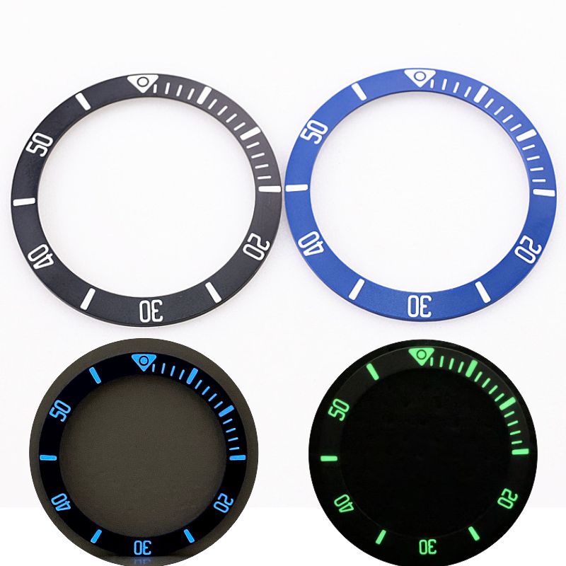 Luxury 40mm Matte Black Blue C - مراجعة Watch Bezel Insert وسعره