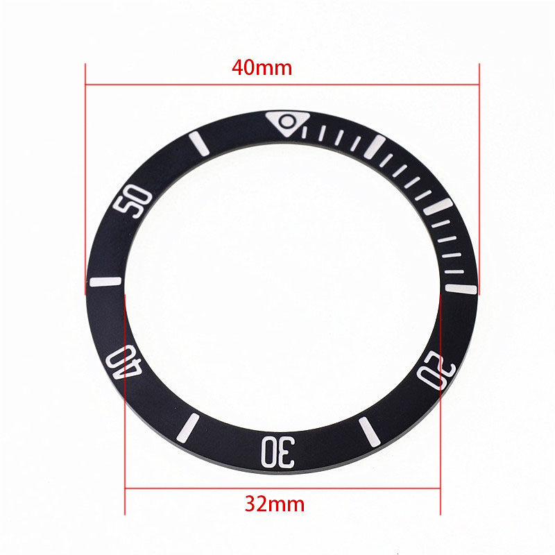 Luxury 40mm Matte Black Blue C - مراجعة Watch Bezel Insert وسعره