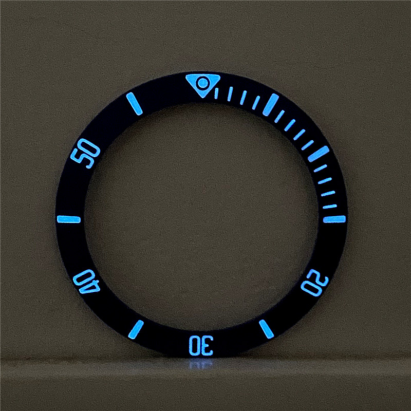 Luxury 40mm Matte Black Blue C - مراجعة Watch Bezel Insert وسعره