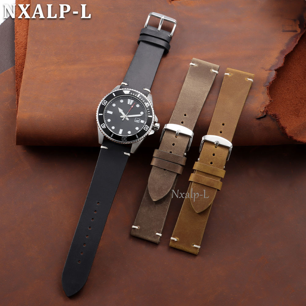 Retro Oil Wax Leather Watch Ba - مراجعة Omega Watches Smartwatch وسعره