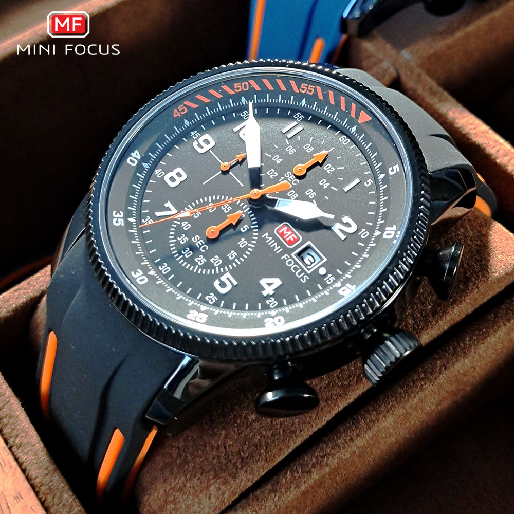 MINI FOCUS Sport Quartz Watch  - مراجعة Silicone Sport Band وسعره