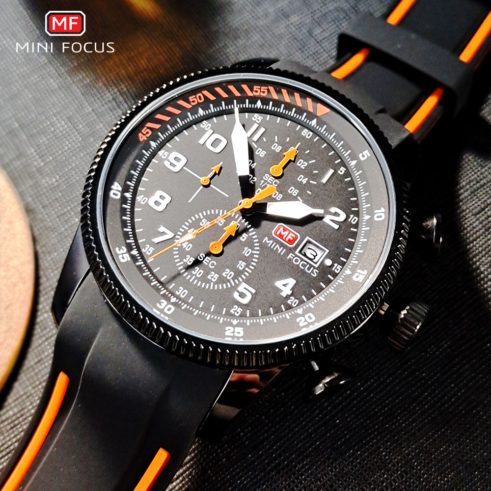 MINI FOCUS Sport Quartz Watch  - مراجعة Silicone Sport Band وسعره