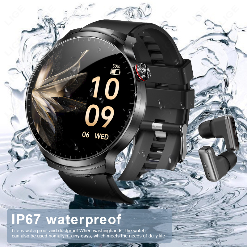 LIGE 2026 New TWS 2 in 1 Heads - مراجعة Smartwatch Noise Watches For Men وسعره